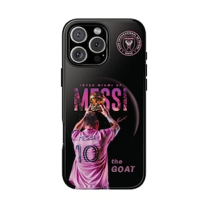 messi mit ballon d'or bei inter miami - hülle für iPhone 11/12/13/14/15/16 messi iphone 16 pro max, messi inter miami hüllen
