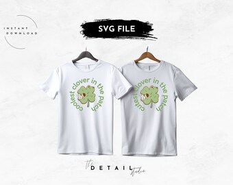 Camiseta infantil SVG del Día de San Patricio: Diseño de trébol para Cricut (archivo digital)