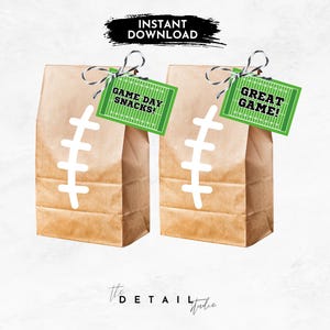 football tag for snack bag
