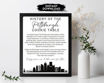history of the pittsburgh cookie table printable 8x10