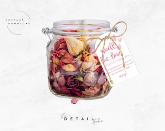 Etichetta regalo "Annusa l'amore, pot-pourri da fornello"