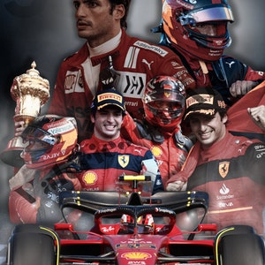 Carlos Sainz Graphic Poster