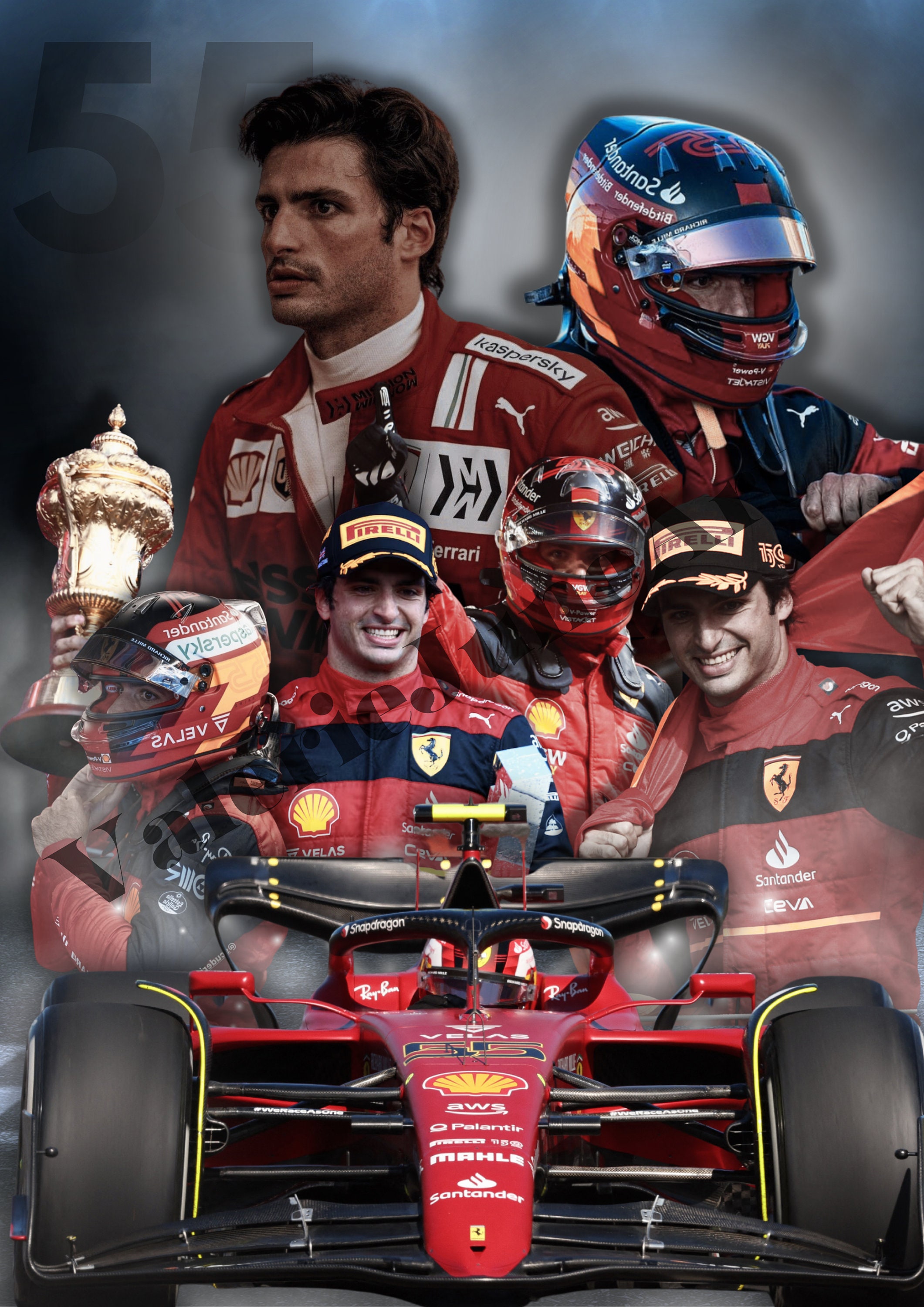 Carlos Sainz Graphic Poster - Etsy