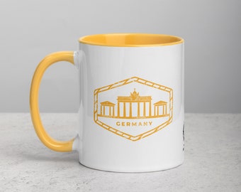 Germany Mug with Color Inside - Golden Yellow