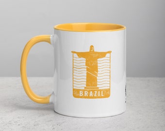 Brazil Mug with Color Inside - Golden Yellow