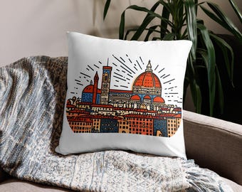 Florence Cathedral Double-Sided Throw Pillow