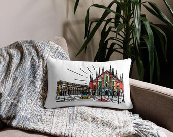 Milan Cathedral Double-Sided Throw Pillow