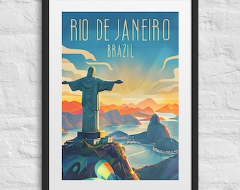 Vintage Rio de Janeiro Framed poster