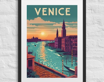 Vintage Venice Framed Poster
