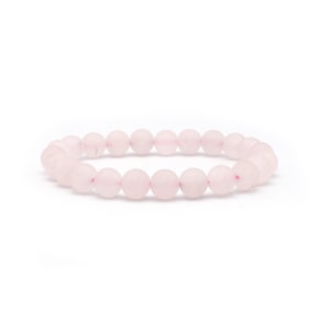 Rose Quartz Bracelet | Delicate Natural Stone Jewelry for Women | Rose Quartz Gemstone Healing Bracelet | January Birthstone Gift for her