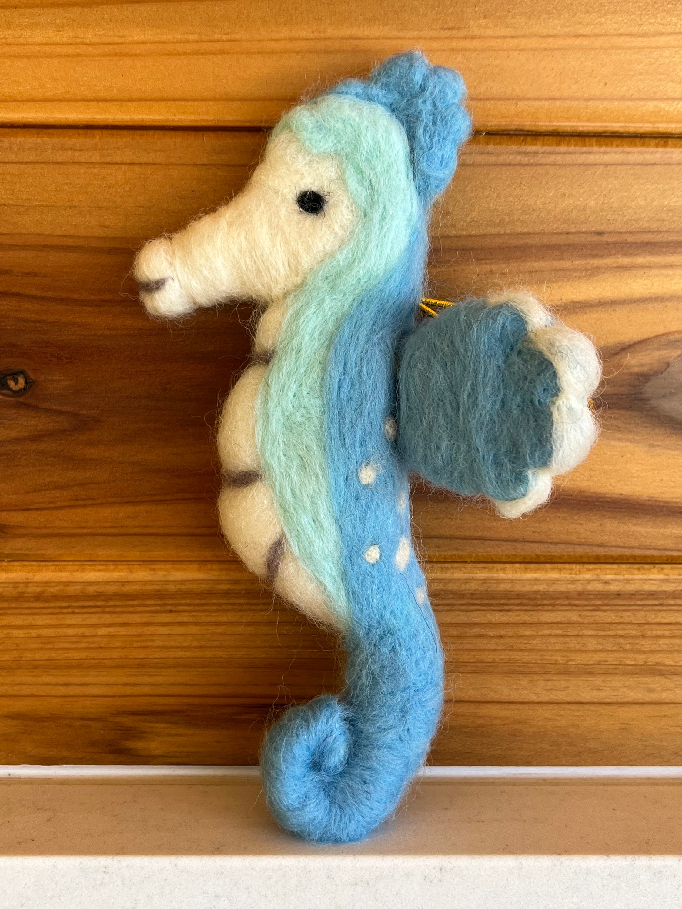 Beautiful needle felted Sea Horse ornament