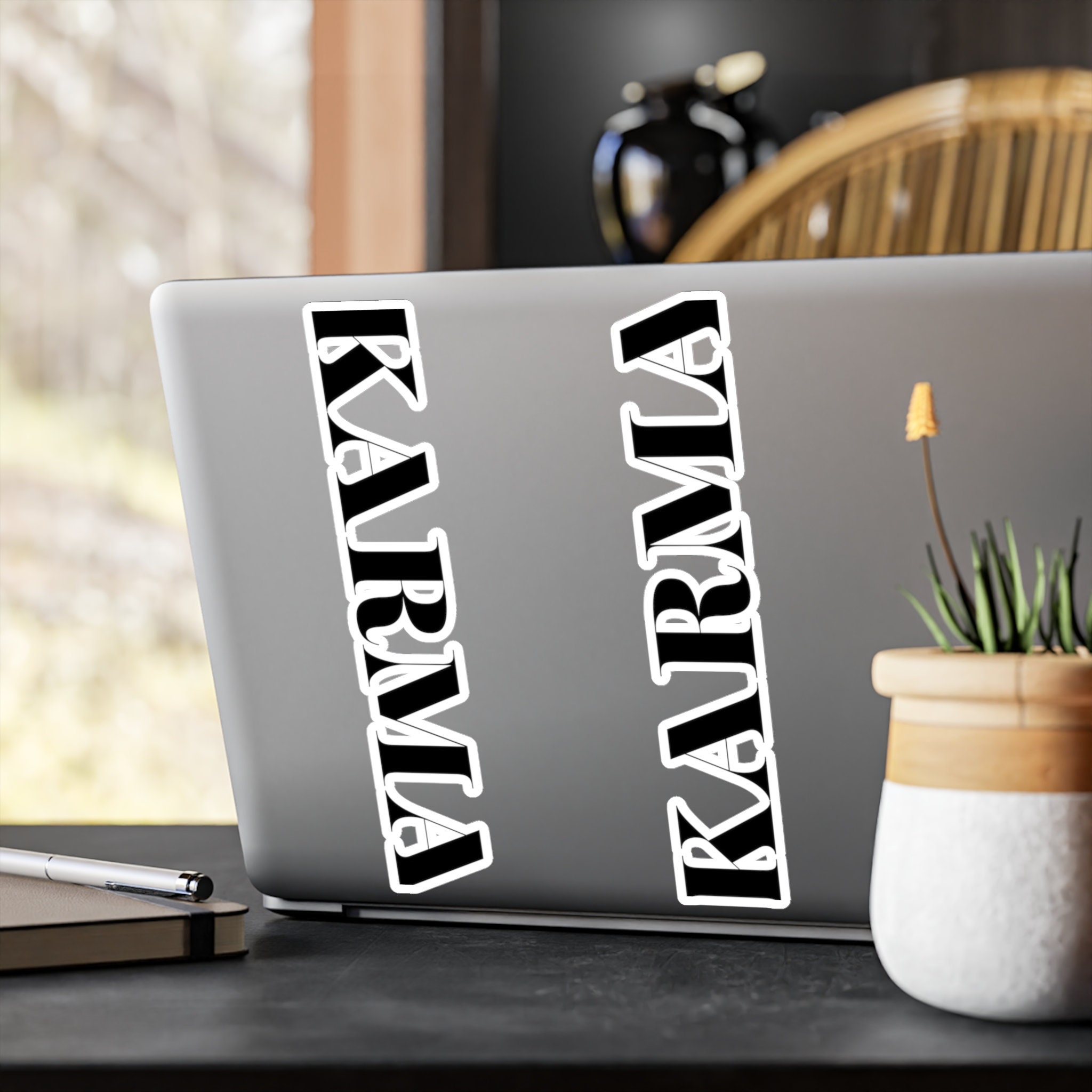 KARMA Kiss-cut Vinyl Decals - Etsy
