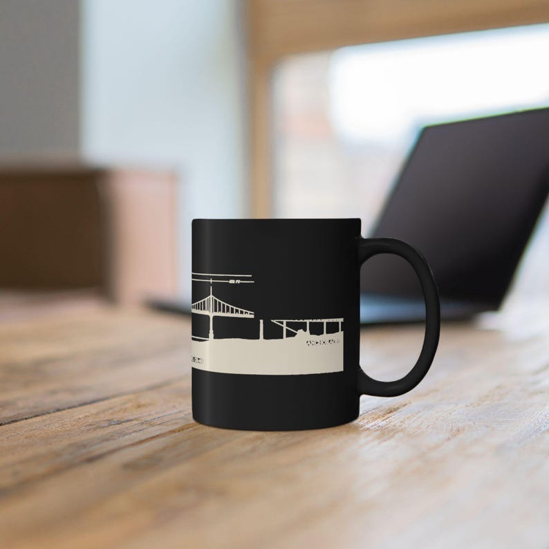 St. Johns Bridge Bauplan-Tasse, Portland, Oregon, 1931, Maßzeichnung, Architektengeschenk Bild 13