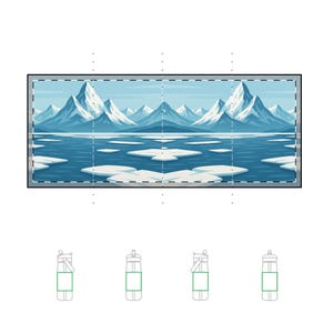 Frozen Lake Water Bottle, Icy Mountain Panorama 25oz Insulated CamelBak, Winter Gift image 1