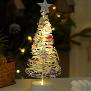 Christmas Snowman Night Light, Personalized Gifts for Christmas, LED Christmas Tree Night Light, Custom Family Name Home Decor