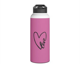 Love Stainless Steel Water Bottle, Standard Lid