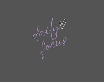 Daily Focus Journal *Printable*