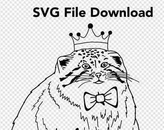 SVG FILE DOWNLOAD- "Palace (Pallas) Cat" Drawing