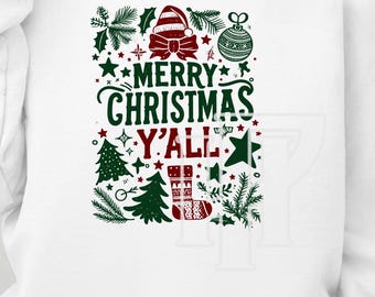 Buon Natale a tutti PNG, Natale retrò SVG, Disegni per sublimazione di magliette natalizie, Natale Png, Natale retrò, Natale vintage Png