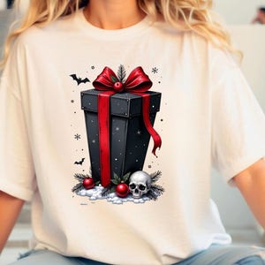 Goth Christmas Gift Png, Merry Gothmas Png, Creepy Christmas Svg, Spooky Christmas Png, Black Christmas Png, Gothmas Png, Goth Christmas Png