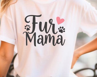 Chien maman svg, svg fourrure maman, chien maman svg, svg maman fourrure, fichiers pour machines de découpe camée Cricut, vie de maman, maman chien, maman animal de compagnie, sauvetage