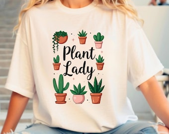 Plant Lady PNG, Plant Lady T shirt design Png, Plant Lover Png, Plant png digital download, Cactus png, Succulent png, sublimation designs