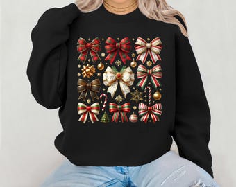 Coquette Christmas PNG, Christmas Bows png, Trendy Christmas png, DTF png transfer, Holiday Coquette png, Christmas Girly png, Aesthetic png
