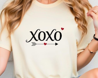 Hugs and Kisses SVG PNG PDF, Xoxo Svg, Valentines Svg, Love Svg, Valentine Shirt Svg, Hello Valentine Shirt, Valentine's Day Svg, Heart svg