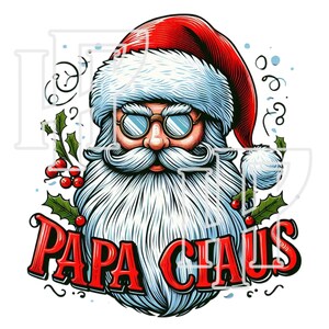 Papa Noël png, Papa Noël Png, Noël rétro Png, Noël Png, Design Sublimation, Papa Sublimation, Papa Png, Papa Noël De Noël png