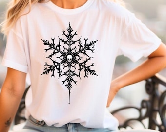 Goth Schneeflocke SVG, Frohe Gothmas Png, Gruselige WeihnachtsSvg, Gruselige Weihnachten SVG, Halloween Weihnachten SVG, Gothmas SVG, Goth Weihnachten Png