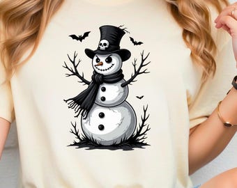 Goth Schneemann SVG, Frohe Gothmas Png, Gruselige WeihnachtsSvg, Gruselige Weihnachten SVG, Halloween Weihnachten SVG, Gothmas SVG, Weihnachtsbaum Png
