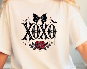 Goth XOXO Svg , Spooky Valentine Svg, Funny Valentine Svg, Dark Valentine Png, Gothic Valentine Svg, Anti Valentine Svg, XOXO png