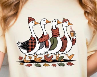 Juste une oie d'automne png, automne oie PNG, drôle d'oie confortable, automne oie PNG, conception animal automne pour chemises, automne chemise png, clipart automne