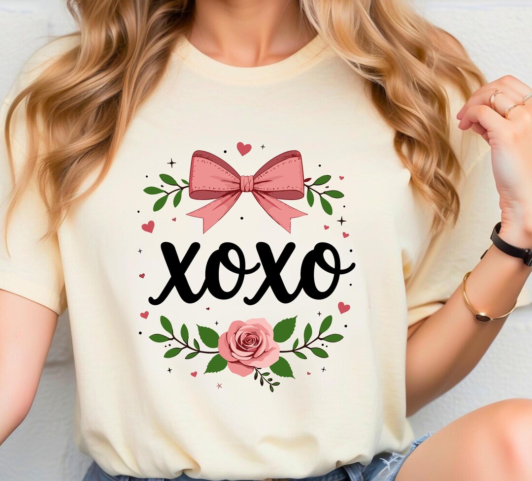 Hugs Kisses SVG PNG PDF, Xoxo Svg, Xoxo Bow Svg, Valentines Svg, Love ...