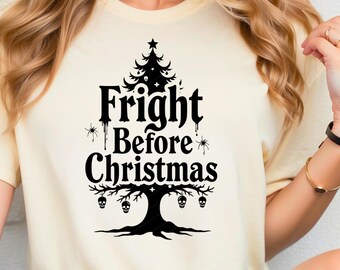 Fright Vor Weihnachten SVG, Frohe Gothmas Png, Gruselige Weihnachten, Gruselige Weihnachten SVG, Halloween Weihnachten SVG, Goth Weihnachten Png