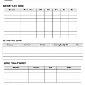 Exercise Tracker,Workout Tracker,75 Soft challenge,Fitness log,workbook log template,Fitness Tracker,Weight Loss Tracker,Workout Printable
