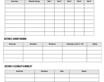 Exercise Tracker,Workout Tracker,75 Soft challenge,Fitness log,workbook log template,Fitness Tracker,Weight Loss Tracker,Workout Printable