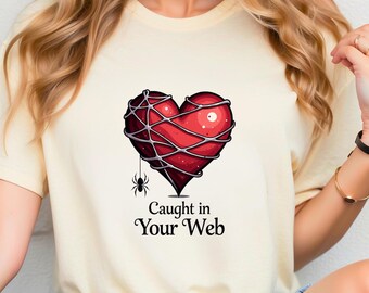 Caught in Your Web , Spooky Valentine Svg, Funny Valentine Svg, Dark Valentine Png, Gothic Valentine Svg, Anti Valentine Svg,Valentines Svg