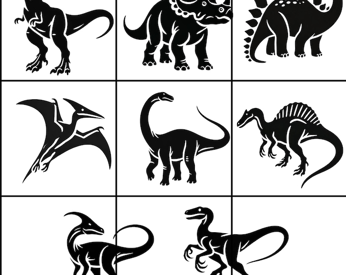 Dinosaur Svg Bundle | Dinosaur Clipart Png | Dinosaur Silhouette Svg ...