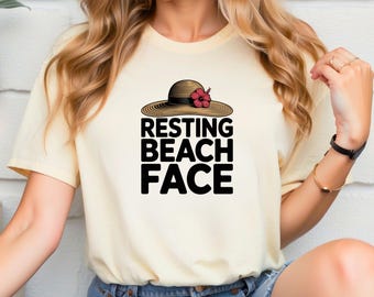 Resting Beach Face SVG PNG | Funny Summer Beach Shirt Design | Sassy Vacation Cricut File | Summer Quote Digital Download
