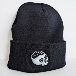 Space Skull Embroidered Beanie