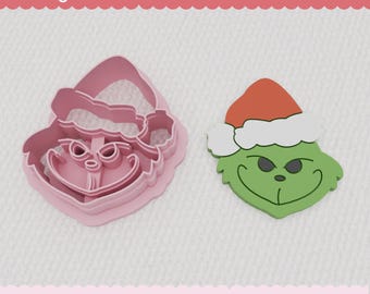 Méchant de Noël numérique avec emporte-pièce STL Bonnet de Noel pour pâte polymère - STL Christmas Terror Face - Article non physique