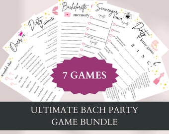 Printable Bachelorette Party Games Bundle, Scavenger Hunt (PDF Download)
