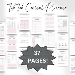 TikTok Content Planner, TikTok Strategy Guide, Printable Social Media Planner, TikTok Playbook, TikTok Growth Guide, PDF Printable Planner