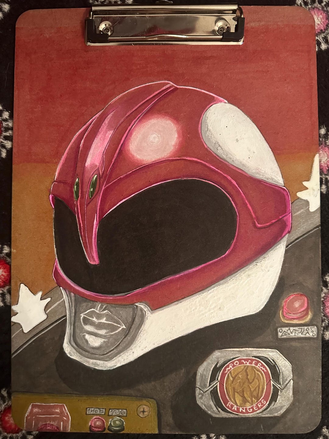 Pink Power Ranger Clipboard - Etsy