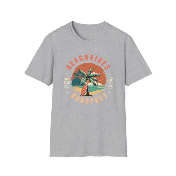 Beach Vibes Unisex T shirt Coastal Clothing Beach Wear Wave Rider