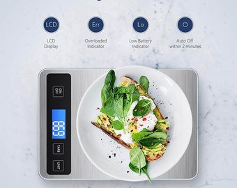 portable kitchen scale, Stainless Steel Weighing Platform Manual Operations USB rechargeable