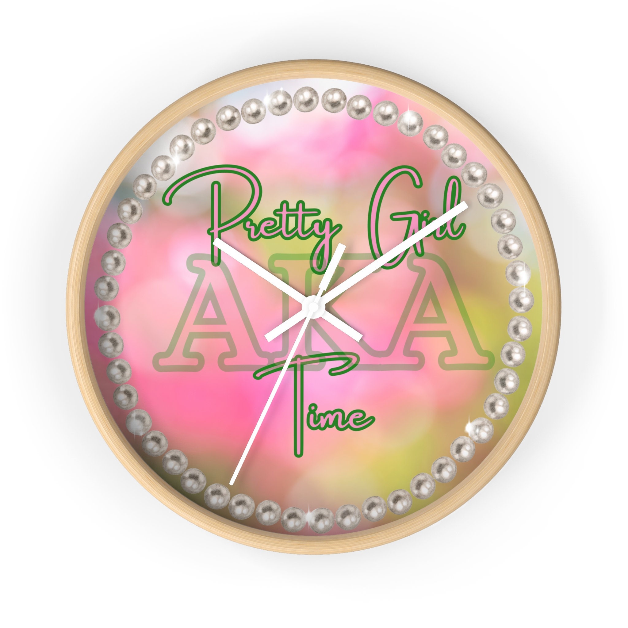Prety Clock Pretty Girl Time - Wall Clock - Etsy