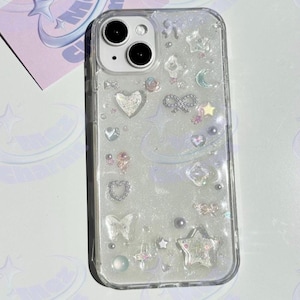 Cat White Ribbon Resin iPhone 16/15/14/13/12/11 Galaxy S25