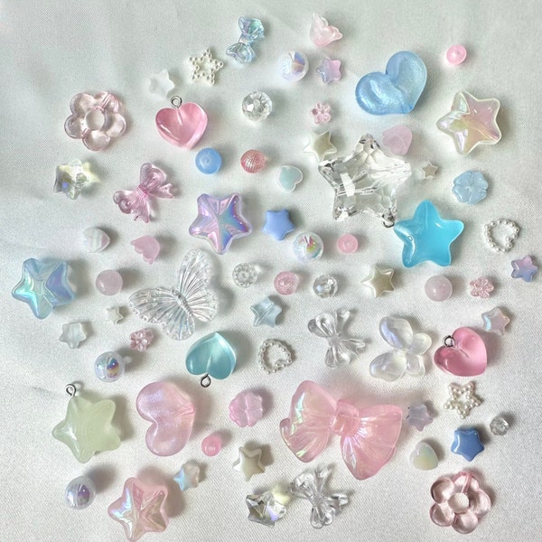 Cotton Candy Bead Mix, Handpicked and Curated Bead Soup